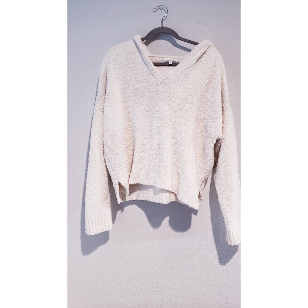 Cloud Chaser Womens long sleeve pullover sweater w/ hoodie, size Large